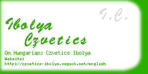 ibolya czvetics business card